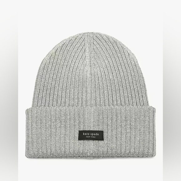 kate spade Accessories - 🔥Kate Spade Metallic Sam Label Beanie